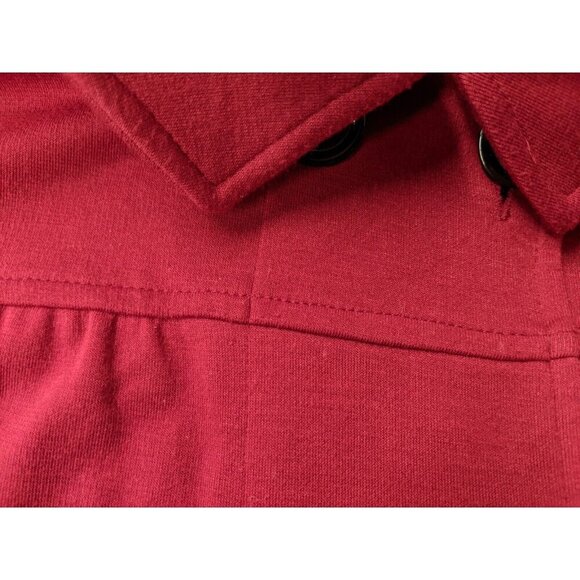 NOTATIONS - WOMEN'S RED STRETCH KNIT DOUBLE-BREASTED 3/4 SLEEVE JACKET - SIZE L - Picture 7 of 9